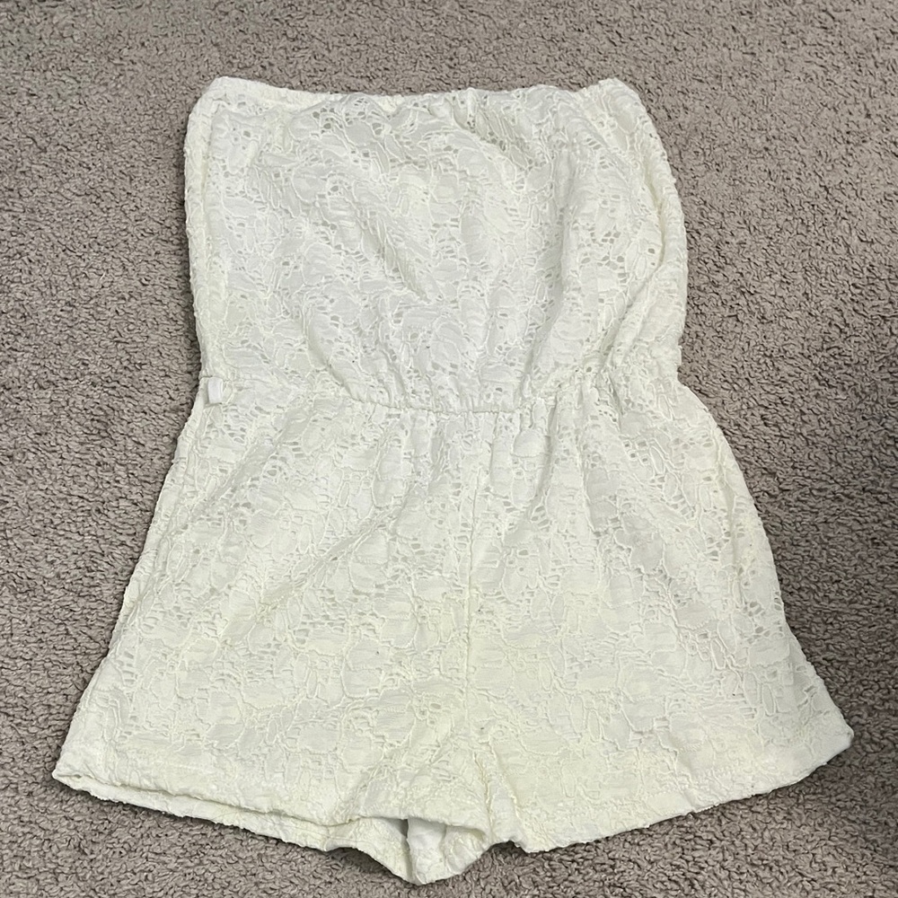 White Lace Romper
